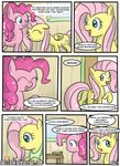  comic cutie_mark dialog dialogue door english_text equine female feral fluttershy_(mlp) food friendship_is_magic fur hair horse inside mammal my_little_pony pegasus photo pink_hair pinkie_pie_(mlp) plate pony speccysy table text wings yellow_fur 