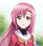  hayate_no_gotoku! highres katsura_hinagiku kem_kem long_hair md5_mismatch pink_hair school_uniform serafuku solo yellow_eyes 