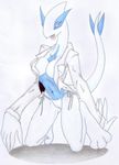  anthro blue_eyes breasts coat fangs female hi_res legendary_pok&#233;mon lugia nintendo panties pok&#233;mon underwear video_games vinvagia 