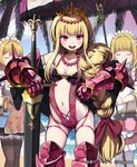  :d armor bad_id bad_pixiv_id beach black_legwear blonde_hair blush braid breasts closed_eyes gauntlets greaves hand_on_hip lena_(zoal) long_hair looking_at_viewer maid maid_headdress medium_breasts multiple_girls navel open_mouth palm_tree pantyhose planted_sword planted_weapon princess_(shingeki_no_bahamut) red_eyes shingeki_no_bahamut single_braid smile swimsuit sword thighhighs tiara tree umbrella very_long_hair water weapon 