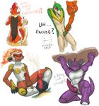  charizard cum erection fire foot_fetish footjob gay infernape male nidoking nintendo orange_body penis pok&#233;mon pok&eacute;mon red_eyes scrafty scraggy servine video_games 