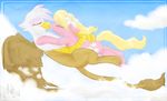  blush cloud clouds coco-kiwi cutie_mark equine female flower friendship_is_magic gilda_(mlp) gryphon horse kissing lesbian lily_(mlp) maki_(artist) mammal my_little_pony pony tears wings 