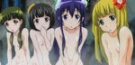  4girls black_eyes black_hair blonde_hair blue_eyes blue_hair blush breasts brown_eyes censored female futaba_(shoujo_x_shoujo_x_shoujo) green_eyes green_hair long_hair mitsuba_(shoujo_x_shoujo_x_shoujo) multiple_girls nipples nude open_mouth screencap short_hair shoujo_x_shoujo_x_shoujo siblings sisters small_breasts steam stitched twintails yotsuba_(shoujo_x_shoujo_x_shoujo) 