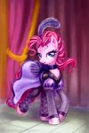  clothed clothing dress equine female feral friendship_is_magic horse karol_pawlinski kp-shadowsquirrel looking_at_viewer mammal my_little_pony pinkie_pie_(mlp) plain_background pony smile solo 