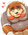  &lt;3 2018 anal anthro bear belly brown_fur butt clothing cum duo eyewear fur glasses hat jumperbear male male/male mammal moobs navel overweight overweight_male penis sex shirt simple_background straw_hat sweat tokyo_afterschool_summoners tongue tongue_out towel volos white_background 
