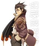  alvin_(tales) artist_request belt brown_eyes brown_hair coat cravat hand_in_pocket male_focus official_art pants smile solo tales_of_(series) tales_of_xillia transparent_background 