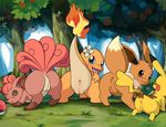  baginazard charmander eevee pikachu pokemon snivy tagme 