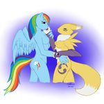  crossover digimon friendship_is_magic leetah43 my_little_pony rainbow_dash renamon 