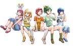  aoki_reika candy_(precure) ereka hino_akane hoshizora_miyuki ice_cream kise_yayoi midorikawa_nao pretty_cure smile_precure thighhighs white 