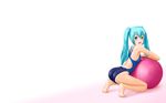  aqua_eyes aqua_hair hatsune_miku long_hair swimsuit tk4 twintails vocaloid 