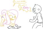 equine female feral fluttershy_(mlp) friendship_is_magic horse human imminent_rape male mammal my_little_pony pegasus pony shirt the_weaver wings 