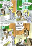  bath blonde_hair blue_eyes blush brown_hair bubble bubbles ciriliko collar comic creeper curtains cutie_mark derpy_hooves_(mlp) dialog dialogue doctor_whoof_(mlp) doctor_whooves_(mlp) english_text equine female feral friendship_is_magic hair horse male mammal minecraft my_little_pony necktie pegasus plate pony sink text video_games water window wings yellow_eyes 