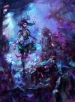  alice:_madness_returns alice_(wonderland) alice_in_wonderland bad_id bad_pixiv_id blood boots bug butterfly dress insect juunisen knife pantyhose underwater 