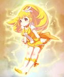  bike_shorts blonde_hair blueberry_(5959) boots bow breasts choker covered_nipples cure_peace hair_flaps kise_yayoi magical_girl medium_breasts ponytail precure shorts shorts_under_skirt skirt smile_precure! solo tiara yellow yellow_bow yellow_eyes yellow_shorts yellow_skirt 