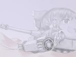  bad_id bad_pixiv_id caterpillar_tracks cirno ground_vehicle hakurei_reimu military military_vehicle monochrome motor_vehicle purple shishigami_(sunagimo) solo sturmgeschutz_iii tank touhou yukkuri_shiteitte_ne 