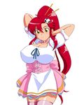  akira_(viper) akira_(viper)_(cosplay) breasts covered_nipples large_breasts maid ponytail red_hair solo tengen_toppa_gurren_lagann viper yellow_eyes yoko_littner 