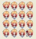 expressions higurashi_no_koro_ni orange_hair ryuuguu_rena when_they_cry 
