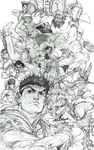  capcom monochrome ryu ryuu_(street_fighter) street_fighter 