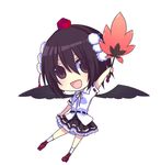  banned_artist chibi harano hat looking_at_viewer open_mouth shameimaru_aya solo touhou 