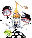  angry blue_hair dabosu eruka_frog hat highres long_hair solo soul_eater witch wizard_hat 