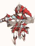  armor blue_eyes brown_hair huge_weapon monster_hunter rathalos_(armor) solo sword weapon yukari_(konekonekozou) 