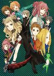  6+girls annie_barrs anya_alstreim arakawa_under_the_bridge bad_id bad_pixiv_id blonde_hair brown_hair buzz character_request code_geass green_eyes kappa kappa_(arakawa) knights_of_the_round_uniform long_hair maka_albarn mao_(tales) meguro_gau multiple_boys multiple_girls nabari_no_ou nino_(arakawa) orange_hair pink_eyes poison_pink red_eyes scythe shimizu_raikou short_hair soul_eater tales_of_(series) tales_of_rebirth thage very_short_hair 