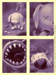  4koma ambiguous_gender ball bone canine collar cub dog eugene_arenhaus gaping_maw mammal nightmare_fuel open_mouth phaeton99 photography poe_the_goodbye_puppy sequence spiked_collar syringe teeth tongue tongue_out undead young zombie 