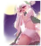  blush ex-keine female green_hair kamishirasawa_keine moon pussy_juice red_eyes sparkle tail tears touhou usoneko wet 