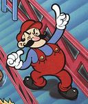 80s cap donkey_kong donkey_kong_(game) facial_hair hat lowres mario mario_(series) mustache nintendo official_art oldschool pointing super_mario_bros. video_game 
