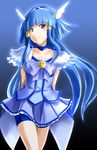  aoki_reika bike_shorts blue_dress blue_eyes blue_hair c-wing choker cure_beauty dress hair_tubes head_wings long_hair magical_girl precure sidelocks skirt smile smile_precure! solo wrist_cuffs 