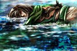  brown_hair felix_(golden_sun) garcia_(golden_sun) long_hair male male_focus solo wakewaka_ran water 