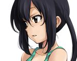  black_hair brown_eyes casual close-up ikari_manatsu k-on! long_hair nakano_azusa solo twintails 