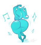  big_butt butt dancing musical_note ota_(artist) puwa skoon_(character) wide_hips. 