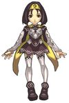  armor armored_dress artist_request black_eyes black_hair cape eunice_(spectral_force) expressionless full_body hairband official_art purple_skirt shoes short_hair skirt solo spectral_(series) spectral_force thighhighs white_background white_legwear 