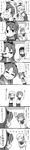  absurdres akemi_homura blush closed_eyes comic greyscale highres kaname_madoka long_hair long_image magical_girl mahou_shoujo_madoka_magica miki_sayaka monochrome multiple_girls open_mouth papa sakura_kyouko school_uniform short_hair skirt smile tall_image tomoe_mami translated 