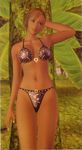  1girl 3d bikini breasts dark_skin dead_or_alive highres large_breasts lisa_hamilton official_art solo swimsuit tecmo tree 
