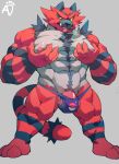  abs anthro areola ashendawger balls barazoku barefoot biceps big_muscles body_hair breath chest_hair claws clothed clothing fangs feline fur green_eyes hand_on_chest hi_res incineroar looking_down male mammal manly mostly_nude muscular nintendo nipples nude pec_squeeze pecs penis pok&eacute;ball pok&eacute;mon pok&eacute;mon_(species) pubes sharp_claws sharp_teeth solo speedo standing swimsuit teeth thick_penis thick_thighs triceps vein veiny_penis video_games wrestler 