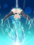  aqua_hair boots breasts closed_eyes hatsune_miku highres jeibii large_breasts long_hair nipples panties skirt solo striped striped_panties thigh_boots thighhighs twintails underwear very_long_hair vocaloid 
