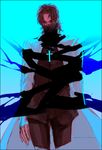  brown_hair cassock cross cross_necklace fate/zero fate_(series) jewelry kotomine_kirei male_focus necklace shaliva solo 