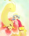  :o bangs bare_legs bike_shorts blue_eyes blue_hair blush closed_eyes crystal_(pokemon) emunise gen_2_pokemon hat meganium pichu pokemon pokemon_(creature) pokemon_(game) pokemon_gsc short_hair smile solo twintails 