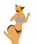  blonde_hair canine diva dog female hair lingerie mammal nightgown open_mouth panties panting running sausage solo underwear what 