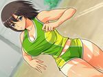  1girl breasts dutch_angle kodamashi large_breasts mazokano_hamareta_rikujobuin running solo 