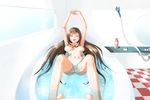  1girl bathtub breasts breats eyes_closed highres long_hair mei_(pokemon) nipples nude pokemon pokemon_(game) pokemon_bw2 pussy uncensored 