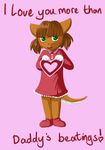  bittersweet_candy_bowl brown_hair cub cute female green_eyes hair holidays kitten male radial smile valentine's_day young 