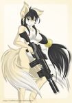  canine female gun looking_at_viewer mammal metal-renamon necklace nude pussy ranged_weapon rifle solo weapon wolf 