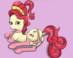  blush cherry_jubilee_(mlp) collar cutie_mark equine female feral friendship_is_magic green_eyes hair horse legwear lingerie looking_at_viewer mammal my_little_pony pamas panties pony pussy red_hair smile solo stockings teats underwear wet 