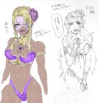  2girls asura&#039;s_wrath asura's_wrath bikini blush breasts capcom flower madarekirin multiple_girls olga_(asura&#039;s_wrath) olga_(asura's_wrath) swimsuit 