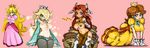  cow cow_girl crown loincloth magic_wand princess_daisy princess_peach rosalina_(mario) super_mario_bros. topless 