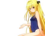  blonde_hair golden_darkness long_hair school_swimsuit swimsuit to_love_ru to_love_ru_darkness transparent vector 