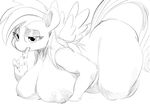  anthrofied applesarcum bent_over big_breasts black_and_white breasts butt chubby equine female finger_lick friendship_is_magic hair horse licking licking_fingers looking_at_viewer mammal monochrome my_little_pony nipples nude pegasus plain_background rainbow_dash_(mlp) solo sunibee thighs tongue white_background wings 